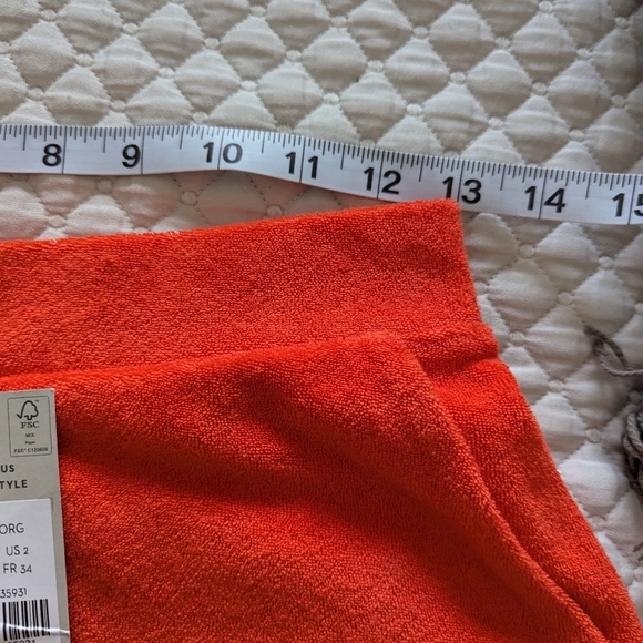 BODEN Erica Towelling Shorts Orange Cotton Terrycloth  Shorts Size 2 - Picture 7 of 8